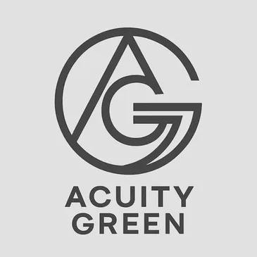 Acuity Green monogram logo — interlocking A and G